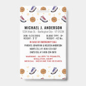 Leuke Basketbal Sport Aangepaste Moderne Foto Kind Badge (Back)