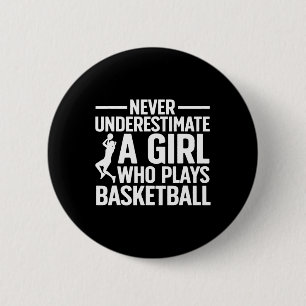 Leuke basketbalkunst voor meisjes Jeugd Tiener bas Ronde Button 5,7 Cm