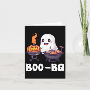 Leuke BBQ Recreatie Boo Ghost Halloween bijpassend Kaart