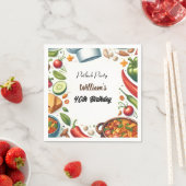 Leuke BBQ Taco Chef Soep Potluck Party 40e Verjaar Servet (Insitu)