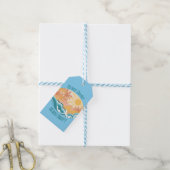 Leuke  Beach Waves Sunshine Blue Surf Party Cadeaulabel (Met Touw)