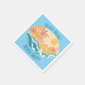 Leuke  Beach Waves Sunshine Blue Surf Party Servet (Hoek)