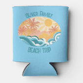 Leuke  Beach Waves Sunshine Blue Surfer Blikjeskoeler (Voorkant)