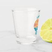 Leuke Beach Waves Sunshine Blue Surfer Shot Glas (Links)