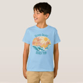 Leuke  Beach Waves Sunshine Vakantie Kinder T-shirt (Voorkant volledig)