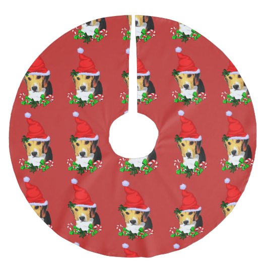 Leuke Beagle Kerstmis Merry Kerstboom Rok (Voorkant)