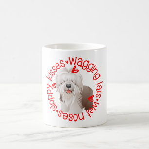 Leuke Bearded Collie, slordige kussen Koffiemok