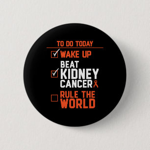 Leuke Beat Kidney Cancer Regel de Wereld Overleven Ronde Button 5,7 Cm