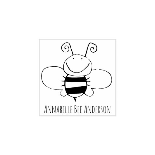 Leuke Bee Wood Art Stamp Rubberstempel (Afrduk)