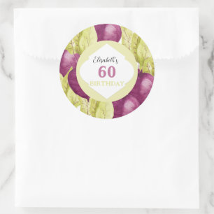 Leuke Beets Waterverf Kunst Gepersonaliseerd Ronde Sticker