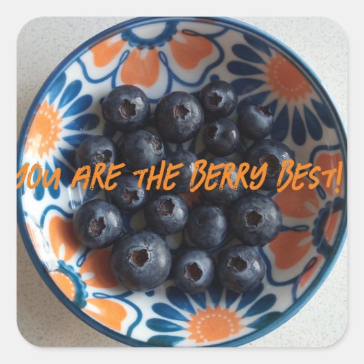 Leuke Berry Best Vierkante Sticker (Voorkant)