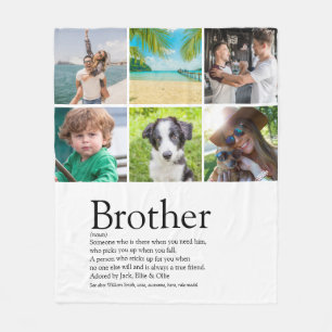 Leuke Beste Broer Ooit Definitie 6 Fotosamenstelli Fleece Deken