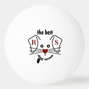 Leuke Beste Hond Mam Custom Monogram Pingpongballen