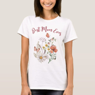 Leuke Beste Moeder Ooit Botanische Wildbloem Bloem T-shirt