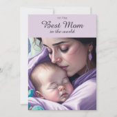 Leuke Beste Moeder Sentimentele Moeder en Baby Gro Kaart (Voorkant)