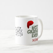 Leuke beste opa ooit kerstmuts kerst Mok (Voorkant rechts)