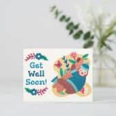 Leuke beterschap wenskaart briefkaart (Staand voorkant)