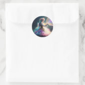 Leuke betoverde fee prinses ronde sticker (Tas)
