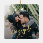 Leuke betrokken scriptfoto keramisch ornament (Voorkant)