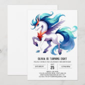 Leuke bewerkbare paardenverjaardag kaart (Voorkant / Achterkant)