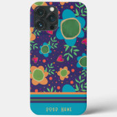 Leuke Big Blue Flowers Patroon Inspirivity Case-Mate iPhone Case (Achterkant)