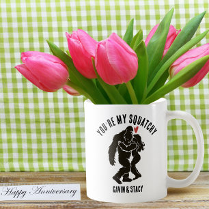 Leuke BigFoot “Je bent mijn Squatchy” Romantische Koffiemok