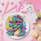 Leuke bijpassende verjaardag krokodillenfeest papieren bordje (Feest)