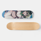 Leuke bikini dragen anime meisje skateboard (Horizontaal)