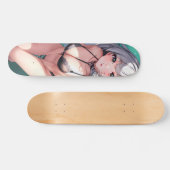 Leuke bikini dragen anime meisje skateboard (Horizontaal)