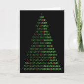 Leuke binaire kerstboom computerprogrammeurs en kaart (Voorkant)