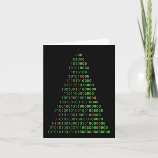 Leuke binaire kerstboom computerprogrammeurs en kaart (Voorkant)