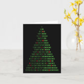 Leuke binaire kerstboom computerprogrammeurs en kaart (Gele Bloem)