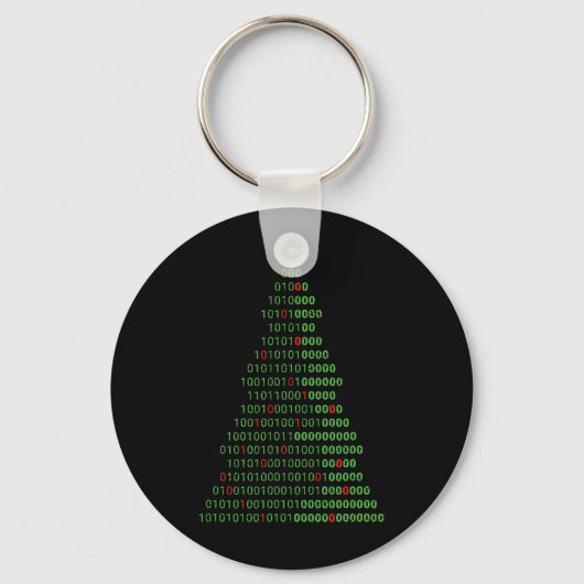 Leuke binaire kerstboom computerprogrammeurs en sleutelhanger (Voorkant)