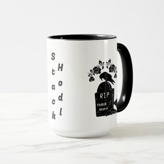 *Leuke Bitcoin Frisbee Catching Dog Mok (Voorkant rechts)