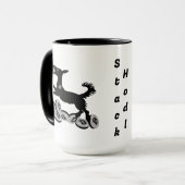 Leuke Bitcoin Frisbee Catching Dog Mok (Voorkant links)