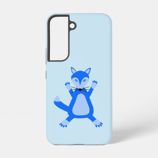 Leuke blauwe baby jongen vos samsung galaxy hoesje (Achterkant)