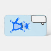 Leuke blauwe baby jongen vos samsung galaxy hoesje (Achterkant horizontaal)