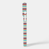 Leuke blauwe bruine strepen Case-Mate iPhone case (Achterkant / Links)