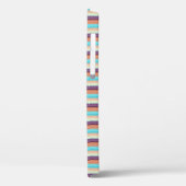 Leuke blauwe bruine strepen Case-Mate iPhone case (Achterkant / Links)