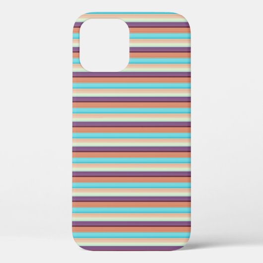 Leuke blauwe bruine strepen Case-Mate iPhone case (Achterkant)