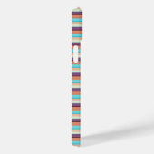 Leuke blauwe bruine strepen Case-Mate iPhone case (Achterkant / Rechts)