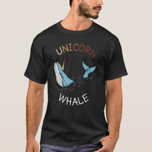 Leuke blauwe eenhoorn walvis voor narwal t-shirt