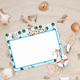 Leuke Blauwe kleur met poten schattige kittens 4"  Post-it® Notes