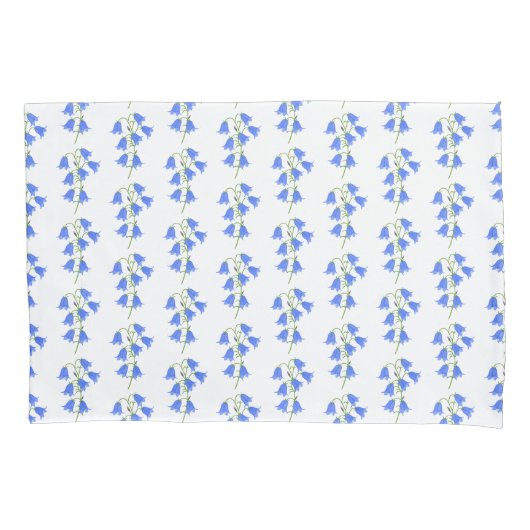 Leuke Blauwe Klokjes Pillowcase Kussensloop (Voorkant)
