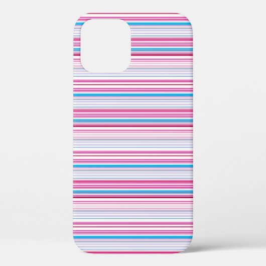 Leuke blauwe roze strepen Case-Mate iPhone case (Achterkant)