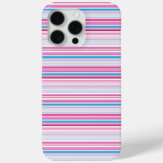 Leuke blauwe roze strepen Case-Mate iPhone case (Achterkant)
