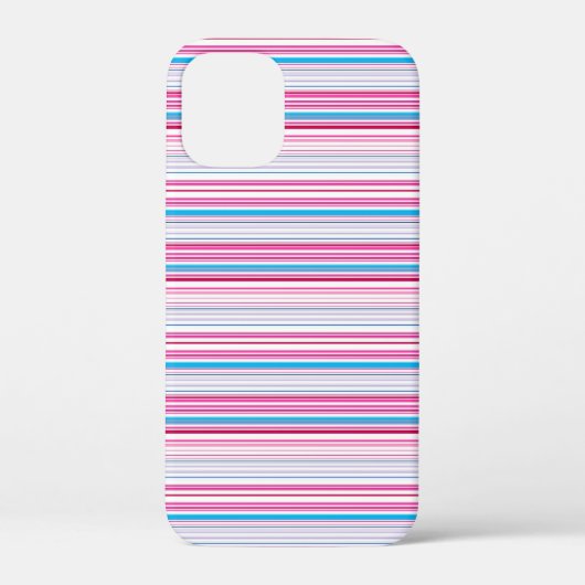 Leuke blauwe roze strepen Case-Mate iPhone case (Achterkant)