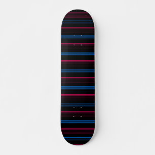 Leuke blauwe roze strepen skateboard