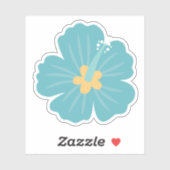 Leuke blauwe tropische bloem sticker (Vel)