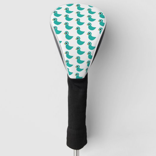 Leuke blauwe vogel golfheadcover (Voorkant)
